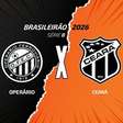 Operário-PR x Ceará: onde assistir, escalações e arbitragem