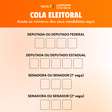 Eleições: como preparar sua colinha eleitoral? Veja a ordem dos candidatos na urna