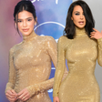 Bruna Marquezine dá ultimato na era 'clean girl': com vestido de alta-costura da Gucci de silhueta ajustada ao corpo e acabamento dourado brilhante, protagonista de 'Amor da Minha Vida' repete look grifado usado por Kim Kardashian no 'after' do Oscar 2026