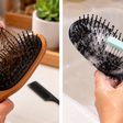 Limpar a escova de cabelo começa removendo fios presos entre as cerdas, e o método de lavagem muda conforme madeira, metal ou plástico