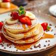 Panqueca doce sem glúten fica pronta em 10 minutos (perfeita para o café da manhã)
