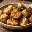 Colocar a batata crua direto no forno parece o caminho mais rápido para deixá-la crocante, mas no Reino Unido a técnica é pré-cozinhar, sacudir para criar bordas irregulares e só depois levar à gordura quente