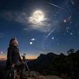 Chuva de meteoros do Cometa Halley ilumina o céu de outubro: veja como observar o fenômeno, a 'Lua do Caçador' e o encontro de planetas