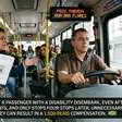 Motorista de ônibus se recusa a deixar passageira com deficiência desembarcar, mesmo após ela apresentar documentos, e só para quatro pontos depois; prolongar o trajeto de forma desnecessária pode terminar em R$ 1,5 mil de indenização