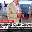 Ao votar, Gilmar Mendes segurava carteira funcional, não o celular