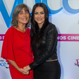 Glória Pires de vermelho e Cleo Pires de preto na pré-estreia de 'Se Eu Fosse Você 3'