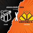 Ceará x Criciúma: onde assistir, escalações e arbitragem