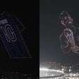 Show de drones homenageia Messi em despedida da seleção argentina; assista