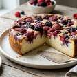 A sobremesa proteica do dia: torta de ricota, limão e frutas vermelhas, sem farinha e super cremosa