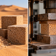 Pesquisadores estão transformando materiais encontrados em desertos em blocos de construção para reduzir o uso de cimento convencional
