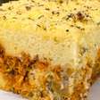 Torta de frango sem glúten muito leve, fofinha e bem recheada, um lanche saudável e delicioso
