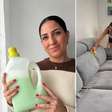 Especialista em limpeza dá a receita mágica para limpar sofás: água morna, vinagre de limpeza e algumas gotas de aromatizador
