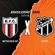 Botafogo-SP x Ceará: onde assistir, escalações e arbitragem