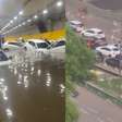 Vídeos mostram túnel do Anhangabaú alagado após temporal fazer ruas virarem rios em SP