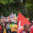Apoiadores de Lula se reúnem em ato no Largo da Batata, em São Paulo