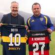 Boca treina no CT do Flamengo; dirigentes trocam presentes