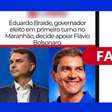 É falso que o governador eleito do Maranhão tenha declarado apoio a Flávio Bolsonaro