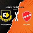 São Bernardo x Vila Nova: onde assistir, escalações e arbitragem