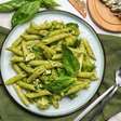 Penne integral ao molho pesto: almoço saudável, cremoso e cheio de sabor