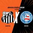 Santos x Bahia, AO VIVO, com a Voz do Esporte, às 19h30