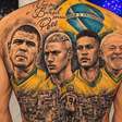 Richarlison faz homenagem e coloca Lula ao lado de Neymar em tatuagem gerada por IA