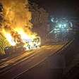 Acidente entre carretas provoca incêndio e interdita Rodoanel em SP; veja trecho afetado