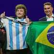 Gulfstream G400 com matrícula LV-JQW: jatinho da suposta fuga de Flávio Bolsonaro para Argentina é de empresa usada por Javier Milei; ex-candidato está com passaporte apreendido pela PF e proibido pela Justiça de deixar o Brasil