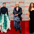 Alice Wegmann aposta em saia com franjas, Marieta Severo usa terno de veludo e Liniker chama atenção com vestido fúcsia na première de 'Dom de Iludir', nova série da Netflix; veja +15 looks dos famosos