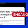 Votação unânime de Lula em 106 seções eleitorais não prova fraude eleitoral