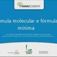 Fórmula molecular e fórmula mínima