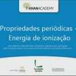 Propriedades periódicas - Energia de ionização