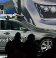 A Toyota mostra um conceito de carro autônomo durante o evento em Las Vegas  Foto: AFP