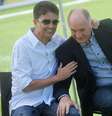 <p>Bebeto ao lado do técnico da Seleção Brasileira, Luiz Felipe Scolari</p>  Foto: Daniel Ramalho / Terra