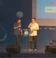 O presidente do Instituto Campus Party, Bruno Souza, e o diretor-geral da Campus Party Brasil, Mario Teza, comandam o encerramento da festa  Foto: Reprodução