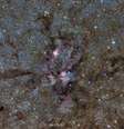 Telescópio do Observatório Europeu do Sul capturou em imagem infravermelha a maternidade estelar NGC 6357  Foto: ESO/VVV Survey/D. Minniti / Divulgação
