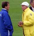 <p>Na Copa de 1998, Zico fez parte da comissão técnica da Seleção Brasileira treinada por Zagallo</p>  Foto: AFP