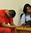 <p>O goleiro Bruno e a ex-mulher, Dayanne, são julgados pelo desaparecimento e morte de Eliza Samudio</p>  Foto: Renata Caldeira/TJ-MG / Divulgação