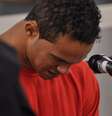 <p>Bruno chorou por diversas vezes durante seu depoimento</p>  Foto: Renata Caldeira / TJMG / Divulgação