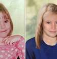 Montagem mostra foto da menina Madeleine McCann aos três anos (E), quando desapareceu, e como ela seria em 2012, com nove anos  Foto: AFP