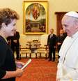 <p>O papa Francisco recebeu a presidente brasileira no Vaticano</p>  Foto: Roberto Stuckert Filho / Agência Brasil