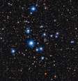 Estrelas jovens no aglomerado estelar aberto NGC 2547  Foto: ESO / Divulgação