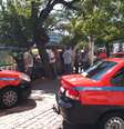 <p>Taxista protestaram pelas mortes de membros da categoria em Porto Alegre</p>  Foto: Daniel Fávero / Terra