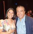 <p>Kátia Ferreira, estilista da marca, e Maurício de Sousa, criador da personagem que completou 50 anos e ganha homenagem em coleção da grife</p>  Foto: Divulgação