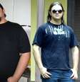 Cesar em 2012 com 170,9 kg e em 2013, com 115,5 kg  Foto: Arquivo Pessoal/ / vc repórter