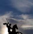 <p>Com cavalo e espada, São Jorge atrai proteção e vitórias</p>  Foto: Getty Images 