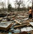 1º. Katrina: O furacão Katrina, de categoria 3, atingiu os EUA em 2005 e causou US$ 108 bilhões de danos materiais, principalmente em Nova Orleans. Esse foi o furacão mais devastador, e mais caro, a atacar o país. Ele provocou quase 2 mil mortes  Foto: Getty Images 