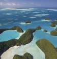 <p>Rock Islands, em Palau, é um dos destinos inclusos no pacote</p>  Foto: Getty Images 