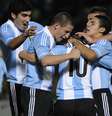Argentina sofreu empate no fim, mas mesmo assim comemorou o título em casa  Foto: AP