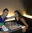 O jogador jantou em um restaurante japonês com a namorada  Foto: Reprodução