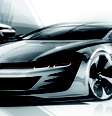 <p>Volkswagen Golf GTI "Design Vision" tem 503 cv</p>  Foto: Divulgação